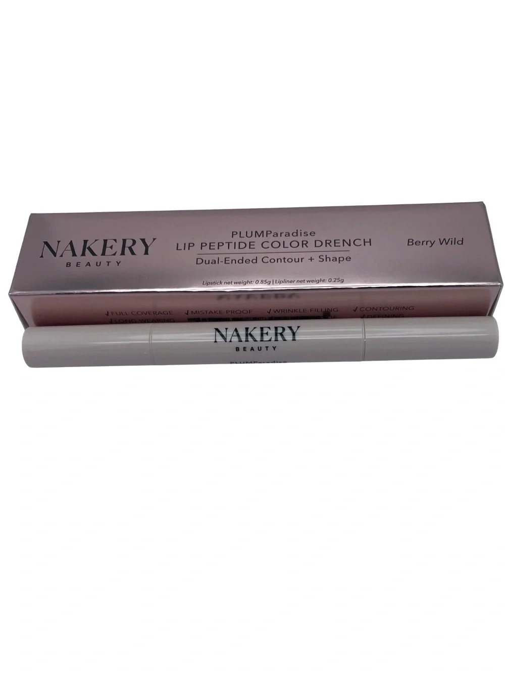 Nakery Beauty PLUMparadise Lip Peptide Color Drench - Berry Wild - New in Box
